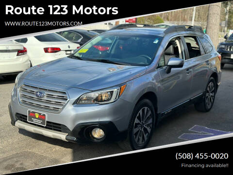 2016 Subaru Outback for sale at Route 123 Motors in Norton MA