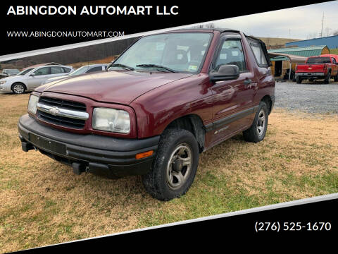 2002 Chevrolet Tracker for sale at ABINGDON AUTOMART LLC in Abingdon VA