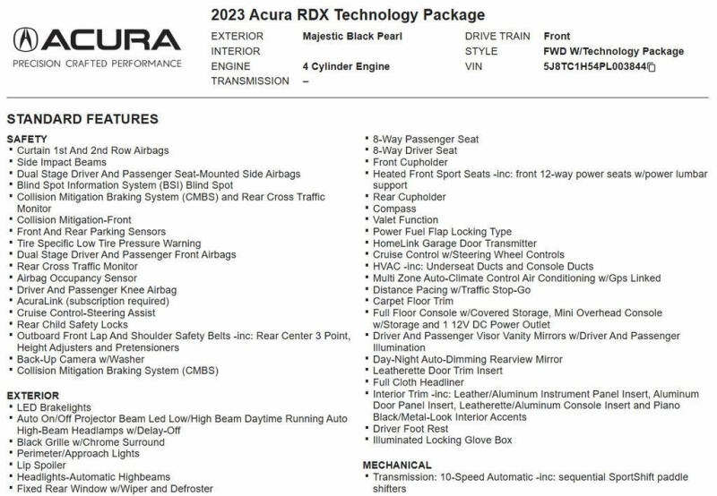 2023 Acura RDX w/Tech