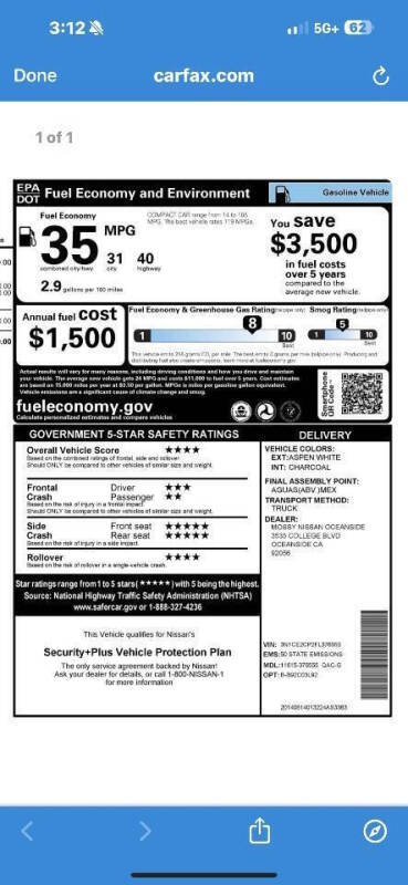 2015 Nissan Versa Note SV