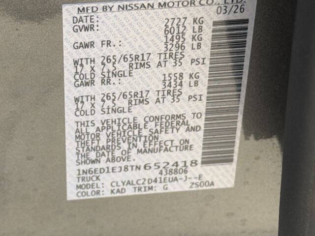 2026 Nissan Frontier SV
