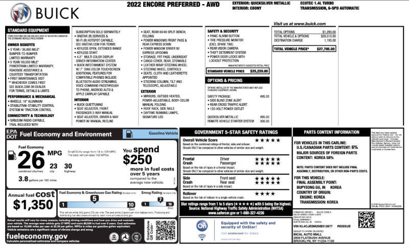 2022 Buick Encore Preferred