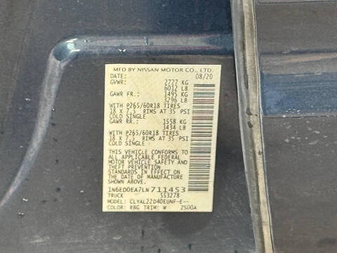 2020 Nissan Frontier