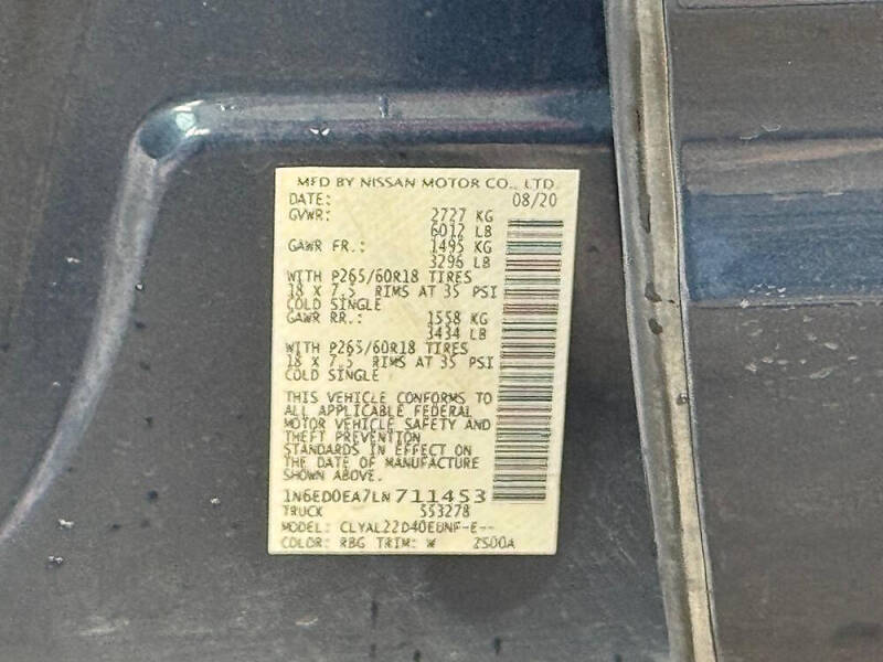 2020 Nissan Frontier