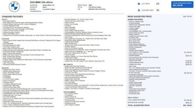 2020 BMW 3 Series 330i xDrive