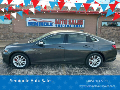 2018 Chevrolet Malibu for sale at Seminole Auto Sales in Seminole OK