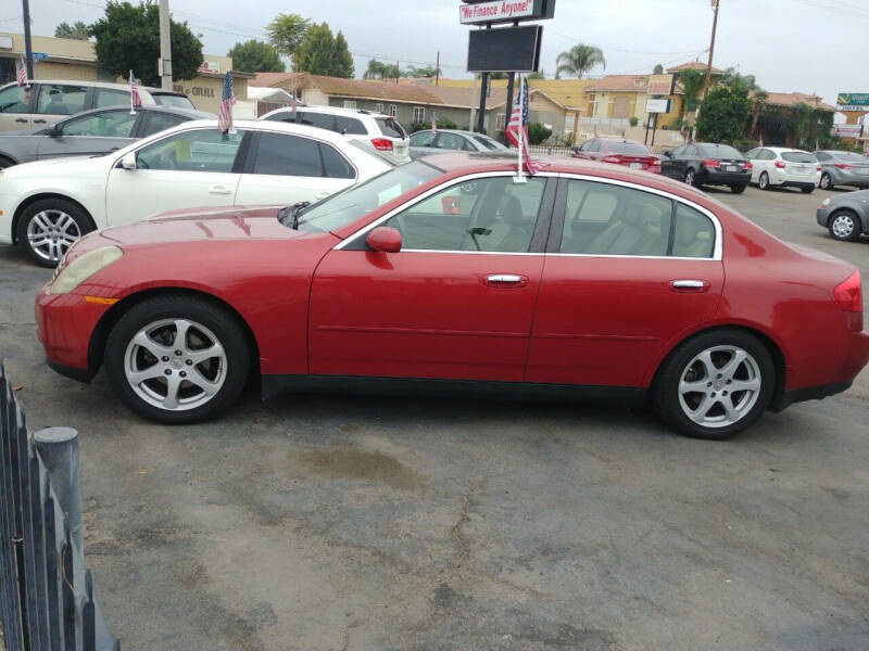 2004 Infiniti G35 for sale at Alpha 1 Automotive Group in Hemet CA