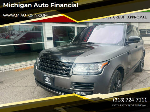 2014 Land Rover Range Rover for sale at Michigan Auto Financial in Dearborn MI