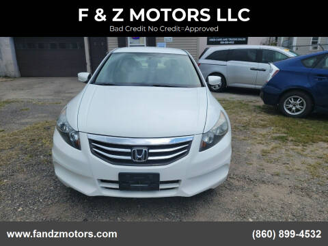 2012 Honda Accord for sale at F & Z MOTORS LLC in Vernon Rockville CT