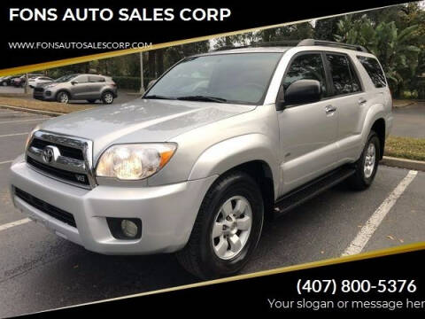 2007 Toyota 4Runner for sale at FONS AUTO SALES CORP in Orlando FL