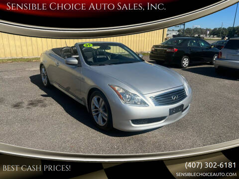 2009 Infiniti G37 Convertible for sale at Sensible Choice Auto Sales, Inc. in Longwood FL