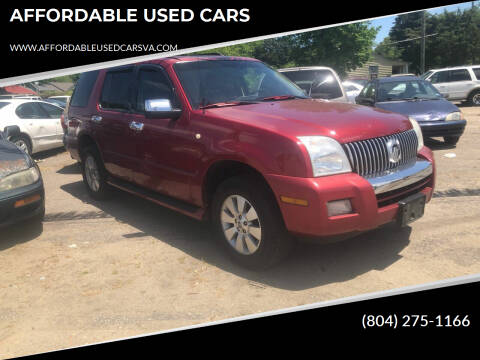 2006 Mercury Mountaineer for sale at AFFORDABLE USED CARS in North Chesterfield VA