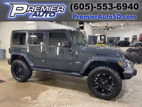 2016 Jeep Wrangler Unlimited for sale at Premier Auto in Sioux Falls SD