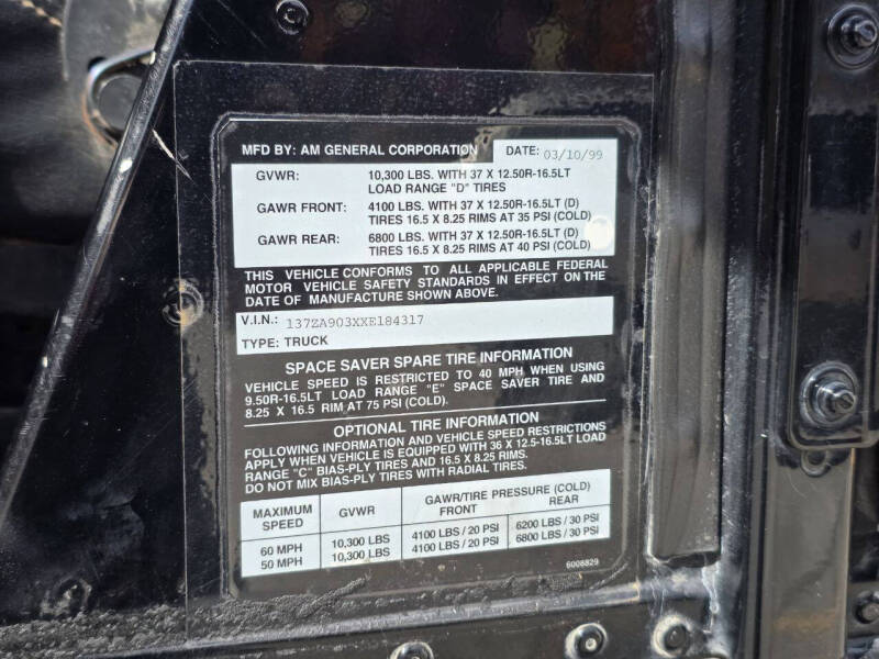 1999 AM General Hummer