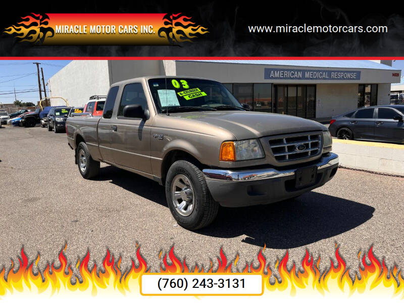 2003 Ford Ranger for sale at Miracle Motor Cars Inc. in Victorville CA