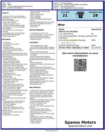 2017 BMW X3 sDrive28i