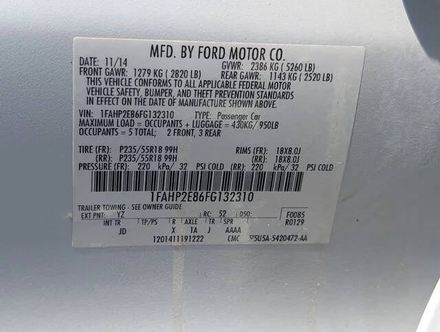 2015 Ford Taurus SEL
