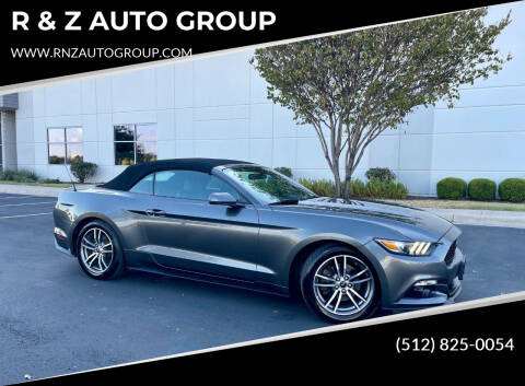 2015 Ford Mustang for sale at R & Z AUTO GROUP in Austin TX