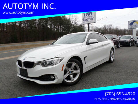 2014 BMW 4 Series for sale at AUTOTYM INC. in Fredericksburg VA