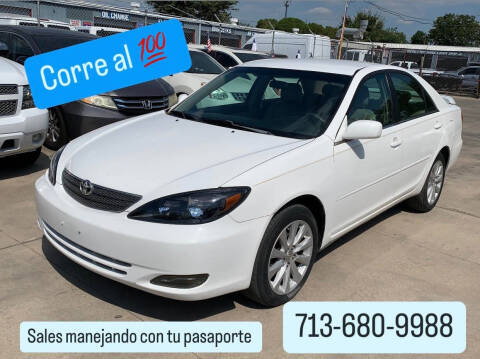 2002 Toyota Camry for sale at Hispanos Cars 4 Less by Cadena Motors, Inc. in Houston TX