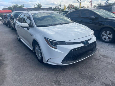 2020 Toyota Corolla Hybrid for sale at America Auto Wholesale Inc in Miami FL