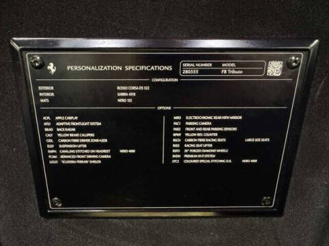 2022 Ferrari F8 Tributo