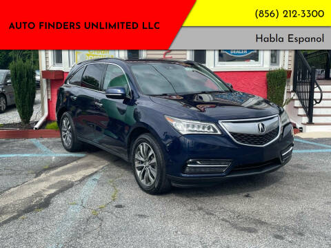 2016 Acura MDX for sale at Auto Finders Unlimited LLC in Vineland NJ