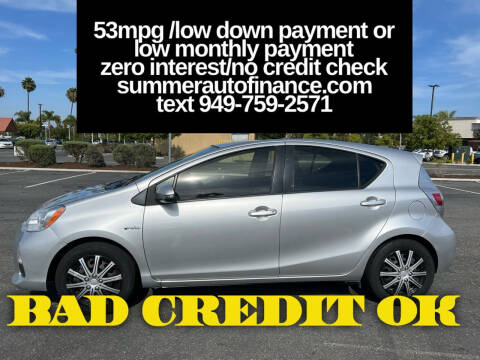 2013 Toyota Prius c for sale at SUMMER AUTO FINANCE in Costa Mesa CA
