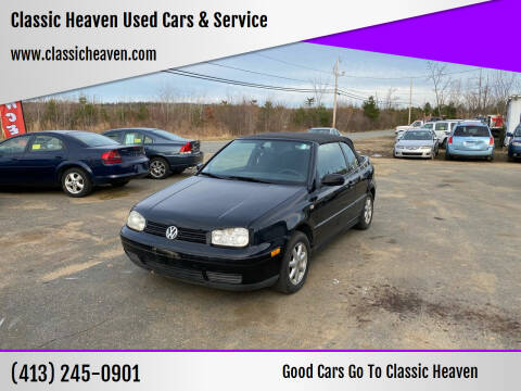 2001 Volkswagen Cabrio for sale at Classic Heaven Used Cars & Service in Brimfield MA