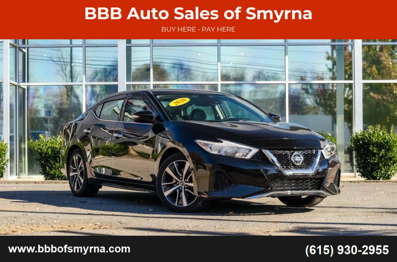 2020 Nissan Maxima for sale at BBB Auto Sales of Smyrna in Smyrna TN