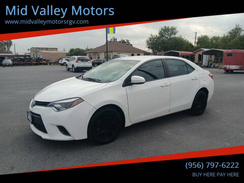 2016 Toyota Corolla for sale at Mid Valley Motors in La Feria TX