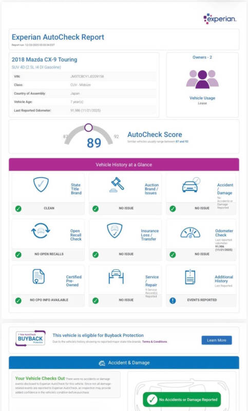 2018 Mazda CX-9 Touring