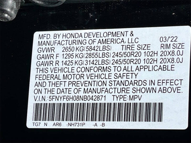 2022 Honda Pilot Elite