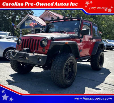 2011 Jeep Wrangler for sale at Carolina Pre-Owned Autos Inc in Durham NC