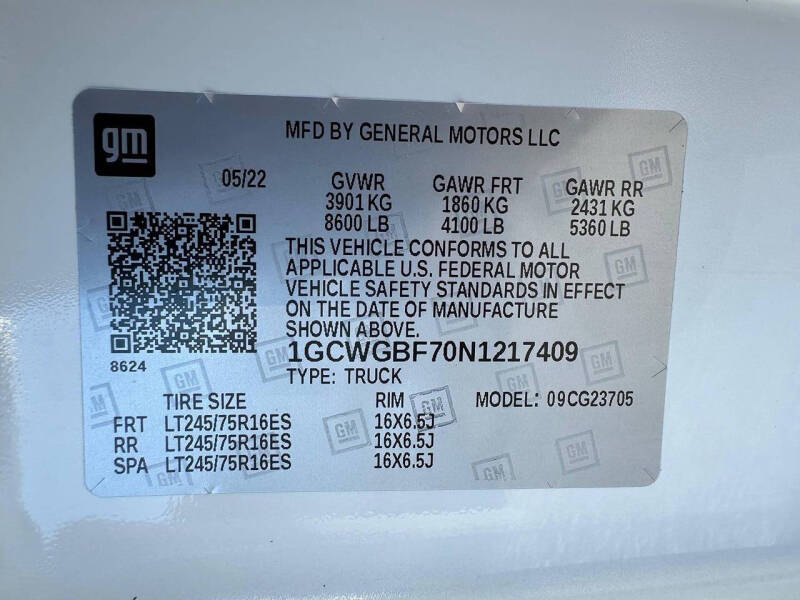 2022 Chevrolet Express 2500