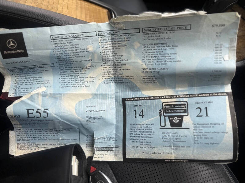 2005 Mercedes-Benz E-Class E 55 AMG