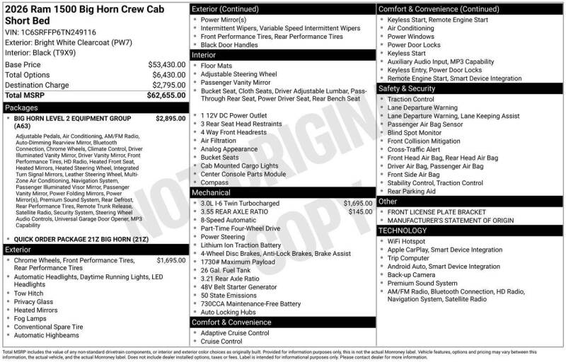 2026 RAM 1500