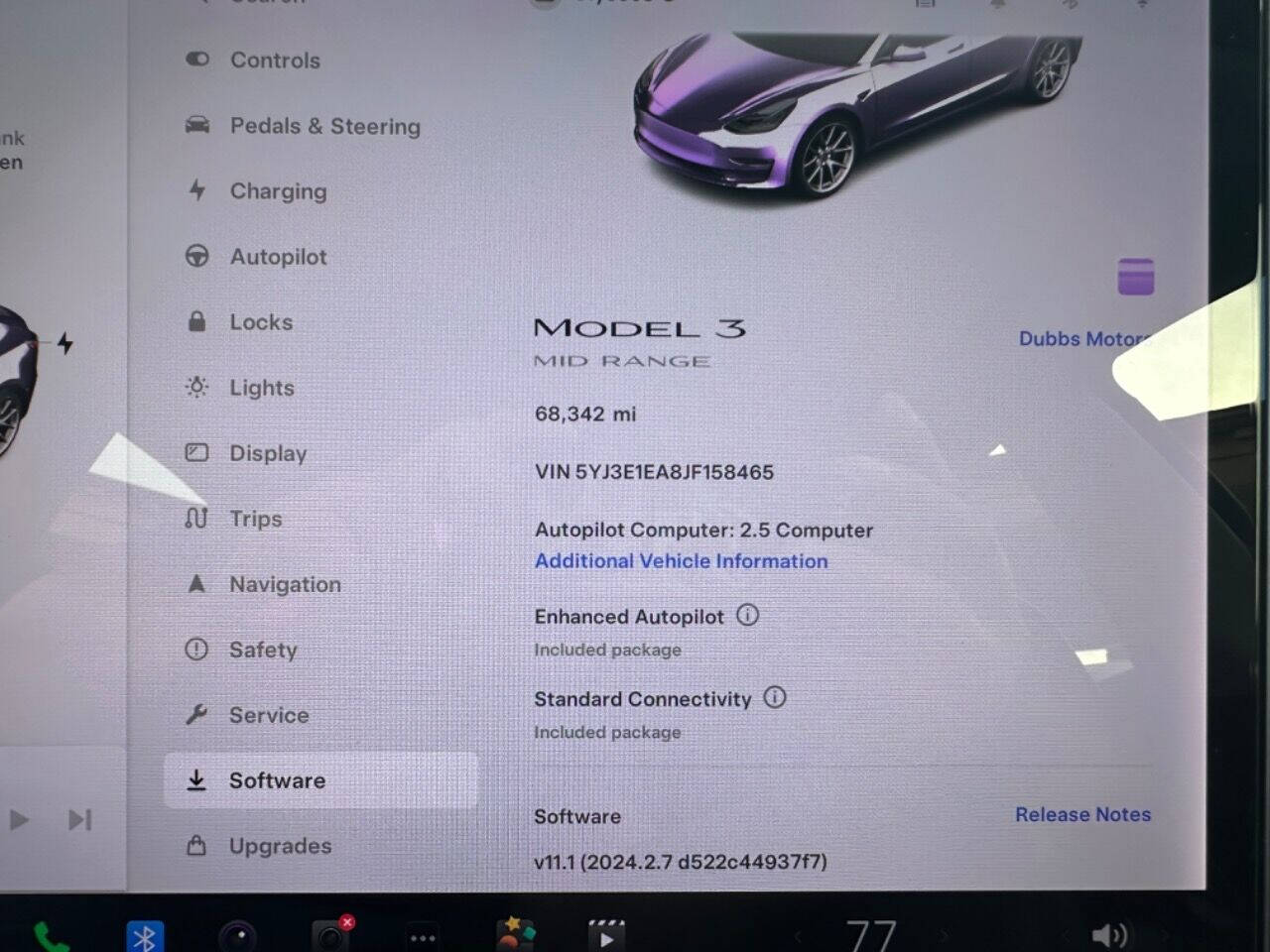 2018 Tesla Model 3 for sale at Dubb's Motors LLC in Great Bend, KS