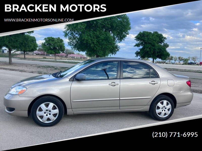 2007 Toyota Corolla for sale at BRACKEN MOTORS in San Antonio TX