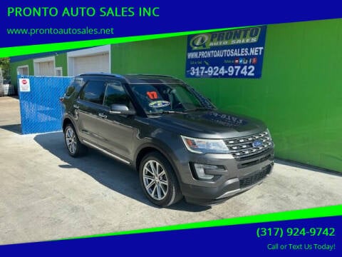 2017 Ford Explorer for sale at PRONTO AUTO SALES INC in Indianapolis IN