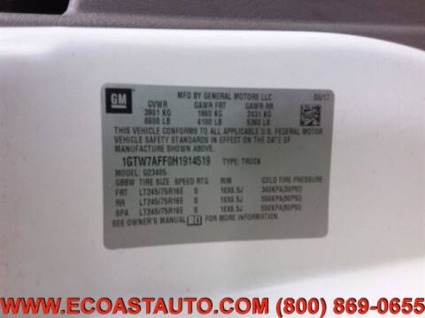 2017 GMC Savana 2500