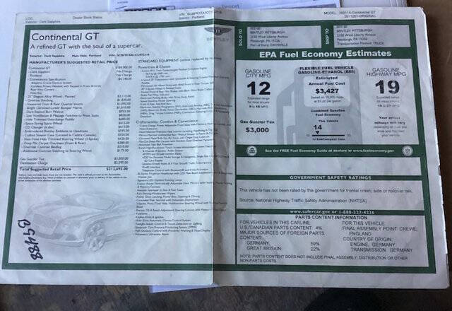 2012 Bentley Continental GT