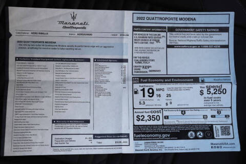 2022 Maserati Quattroporte Modena