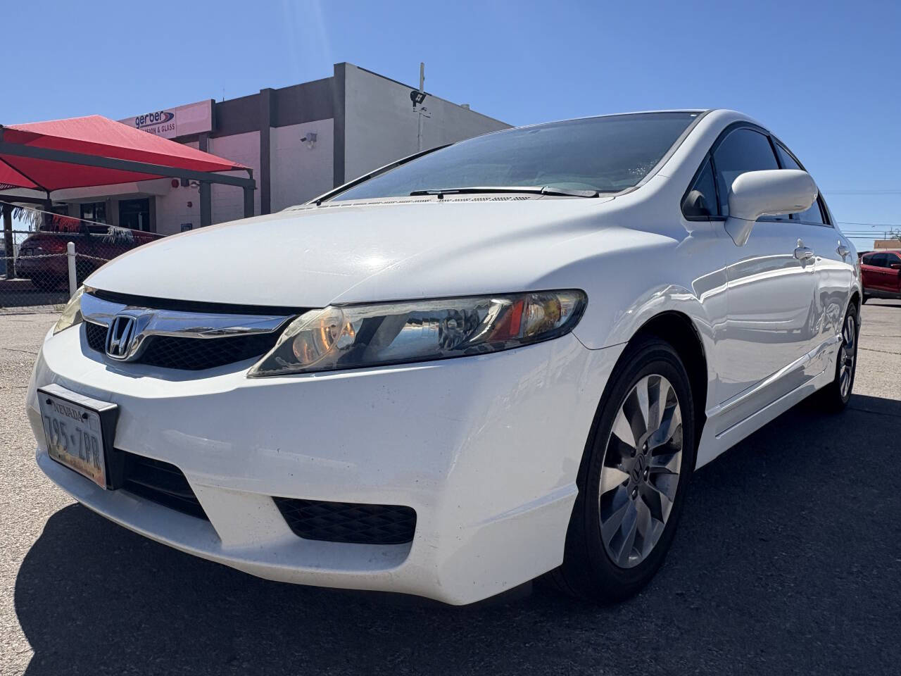 White 2010 Honda Civic EX-L EX-L 4dr Sedan 5A 1