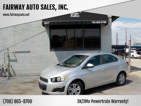 2012 Chevrolet Sonic for sale at FAIRWAY AUTO SALES, INC. in Melrose Park IL