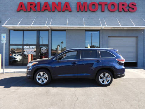 2014 Toyota Highlander for sale at Ariana Motors LLC- Boulder highway in Las Vegas NV