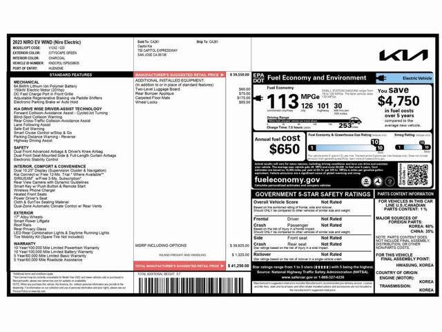 2023 Kia Niro EV Wind