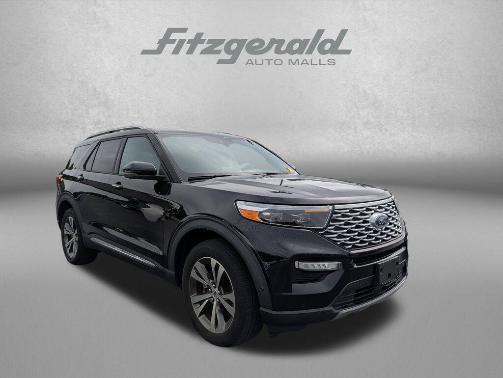 Black 2020 Ford Explorer Platinum AWD Platinum 4dr SUV 1