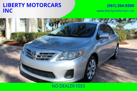 2013 Toyota Corolla for sale at LIBERTY MOTORCARS INC in Royal Palm Beach FL