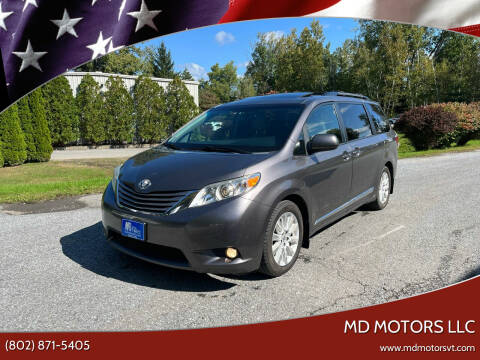 2015 Toyota Sienna for sale at MD Motors LLC in Williston VT